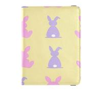 Funda de piel sintética para pasaporte, funda ligera para pasaporte, para mujeres y hombres, lindo libro de pasaporte, artículos esenciales de viaje, conejo, liebre, orejas lindas y divertidas, Multi,