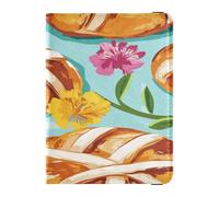 Funda de piel sintética para pasaporte, impermeable, para mujeres y hombres, bonito libro de pasaporte, artículos esenciales de viaje, feliz Pascua, moños de cruz caliente, Happy Easter Hot Cross