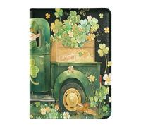 Funda de piel sintética para pasaporte, ultra delgada, para mujeres y niñas, lindo libro de pasaporte, viajes, camión de San Patricio, Camión de San Patricio, 1 size, Casual