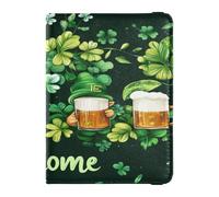 Funda de piel sintética para pasaporte, ultrafina, para vacaciones familiares, bonito libro de pasaporte, artículos esenciales de viaje, gnomo de San Patricio, Bienvenido al gnomo de San Patricio, 1