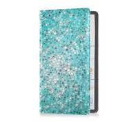 Funda de piel sintética para registro de automóvil y seguro para hombres y mujeres, organizador para cualquier coche, camión, motocicleta, remolque o barco, increíble diseño de plantilla en azul
