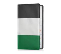 Funda de piel sintética para registro y seguro para hombres y mujeres, organizador para licencia de conducir, tarjetas y documentos esenciales, bandera de Palestina, verde y negro, Multi, 1 size