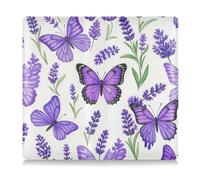 Funda de piel sintética para registro y tarjeta de seguro, color morado lavanda con mariposas, funda esencial para coche, para conductores, propietarios de automóviles, remolques, motocicletas y