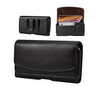 Funda de piel sintética para Samsung Galaxy A17 A16 A07 A06 S25 Ultra S24 Ultra S23 Ultra, Xiaomi Redmi Note 15/15 Pro, Redmi A5, Moto G56 - Funda para teléfono móvil con clip para cinturón (XL)