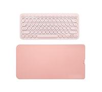 Funda de Piel sintética para Teclado para Logitech K380 Teclado Bluetooth multidispositivo, Funda para Teclado Impermeable y Resistente al Desgaste, Funda para Teclado portátil y Liviana(Rosado)