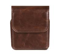 Funda de piel sintética para teléfono móvil, con clip para cinturón para Samsung Galaxy Z Flip 6, Z Flip 5/4/3 5G, Motorola RAZR 60 50 40 Ultra (café)