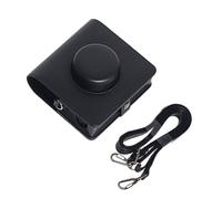 Funda de piel sintética suave para cámara de película ancha con correas para el hombro, Black