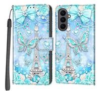 Funda de piel sintética tipo cartera para Samsung Galaxy S26 Plus con función atril, magnética, multipatrón, compatible con Samsung S26 Plus, torre