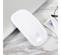 Funda de Piel Suave de Silicona para Mac Apple Magic Mouse-Blanco