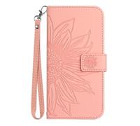 Funda de piel tipo cartera para Samsung Galaxy M55/C55 5G con bloqueo RFID, tarjetero de crédito, diseño de girasol en relieve, a prueba de golpes, para mujeres y hombres, para Samsung Galaxy M55/C55