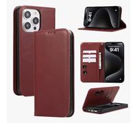 Funda de piel tipo cartera para Xiaomi 13 Lite, con función atril, magnética, ranuras para tarjetas, compatible con Xiaomi 13 Lite, color rojo vino