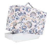 Funda de Polvo Floral para máquina de Coser, Cubierta Acolchada con Compartimento, Organizador para Sala de Bricolaje, protección Decorativa para la mayoría de máquinas estándar