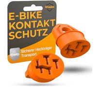 Funda de protección de contacto para Bosch E-Bike I Juego de 2 unidades, color naranja, accesorios de batería para eBike, cable de carga, protección contra la lluvia, la suciedad y la suciedad