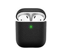 Funda de Protección de Cuero - KEYBUDZ - Artesano - Negro - Compatible con AirPods 1 y 2 - Alta Calidad