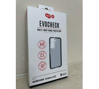 tech21 EVO Check para Samsung Galaxy S22 - Funda Protectora para teléfono con protección anticaídas de 16 pies, Color Negro Ahumado