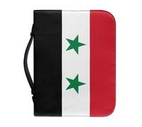 Funda De Pu Con Diseño De La Bandera Nacional De Siria Para Hombres Y Mujeres Con Asa Gran Capacidad Material De Estudio Protector Bíblico Regalo
