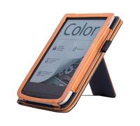 Funda de PU con tapa y soporte para lector electrónico Pocketbook Touch HD 3, color azul oscuro