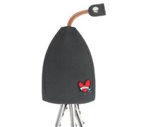 Funda de PU para llaves de coche con gran capacidad con patrón de corazón | Funda para llave extraíble suave y portátil, funda protectora para llaves de coche y casa, para hombres, mujeres