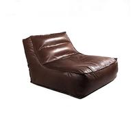 Funda de puf de piel sintética impermeable (sin relleno) para adultos, portátil, de 1 plaza, funda para sillón reclinable, elegante protector de sofá de café