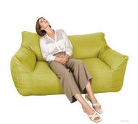 Funda de puf lavable (sin relleno), elegante silla verde para adultos, perfecta para sala de estar y dormitorio, sofá otomano de 2 plazas