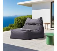 Funda de puf Oxford para exteriores (sin relleno) para chaise longue y sofá, uso en interiores y exteriores, elegante gris oscuro, perfecta para adultos