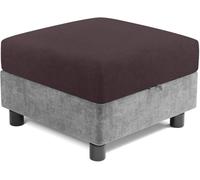 Funda de Puff Terciopelo Jacquard - 30x30/40x40/50x50/60x60/70x70, Funda Otomana Elástica Gruesa Fondo Elástico Extraíble Funda para Taburete Lavable para para Salón Gato Perros(Color 1,90x90cm)