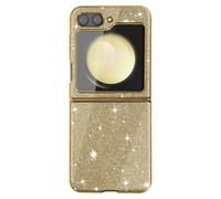 Funda de purpurina para Samsung Galaxy Z Flip 5 Rigid Serie Glitter Case Dorado