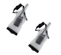 Funda de PVC Talkie, bolsa protectora de calidad para radio Interphone, bolsa de almacenamiento impermeable para camping, senderismo, deportes al aire libre, blanco o amarillo (2 piezas blancas)