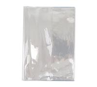 Funda de PVC transparente para álbumes de recortes, ideal para planificadores de hojas sueltas, cuadernos, cuadernos, fundas rígidas con cremallera para libros de texto para amantes de los libros