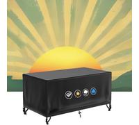 Funda de ratán impermeable de 320 x 320 x 50 cm, resistente al viento, anti-UV, resistente al desgarro, protector de mesa de jardín y muebles de patio para sillas, sofás y asientos