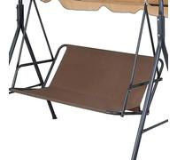 Funda de Recambio Jardín Columpios, 2 y 3 Plazas Cubiertas cojín Asientos balancín Oxford 600D impermeable resistente a los rayos UV y al polvo duradera Patio Césped Silla Mecedora (160*58*58cm,Brown)
