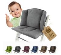 Funda de recambio Sitzkissen Funda de cojín para silla alta Mod. 1 (gris claro jaspeado) Compatible con Stokke Tripp Trapp