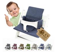 Funda de recambio Sitzkissen Juego de cojines reductor de asiento compatible con Stokke Tripp Trapp para silla alta Mod. 2 (org. marina)