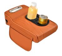 Funda de Reposabrazos para Coche - Elevador Altura Consola Central - Organizador Multifuncional con Portavasos y Bolsillos Laterales para Accesorios Coche Hombre Mujer
