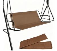 Funda de repuesto impermeable y resistente al desgarro para columpio Hollywood de 2 a 3 plazas, asiento de columpio de jardín, protección de piel para exteriores (café, 148 x 50 x 50 cm)
