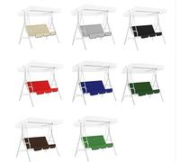 Funda de repuesto para asiento de columpio de porche de 2/3 personas, impermeable, de tela Oxford, funda de cojín para banco de columpio de jardín (azul)