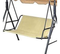 Funda de Repuesto para Asiento de Columpio, Funda de Asiento para Columpio de jardín, Silla Hamaca Apta para Columpio de Exterior de 2 y 3 plazas, Beige, 115x48x48cm