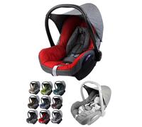 Funda de repuesto para capazo de bebé, compatible con Maxi-Cosi CabrioFix, juego completo de fundas de asiento de 6 piezas con almohadillas para cinturón de seguridad, capota y reposacabezas (gris