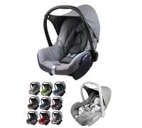 Funda de repuesto para capazo de bebé, compatible con Maxi-Cosi CabrioFix, juego completo de fundas de asiento de 6 piezas con acolchado para cinturón de seguridad, capota y reposacabezas (gris