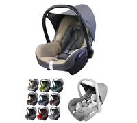 Funda de repuesto para capazo de bebé, compatible con Maxi-Cosi CabrioFix, juego completo de fundas de asiento de 6 piezas con almohadillas para cinturón de seguridad, capota y reposacabezas (gris