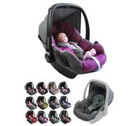 Funda de repuesto para capazo de bebé, compatible con Maxi-Cosi Pebble, juego completo de fundas de asiento de 5 piezas con acolchado para cinturón de seguridad, capota y reposacabezas (jaspeado