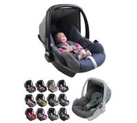 Funda de repuesto para capazo de bebé, compatible con Maxi-Cosi Pebble, juego completo de fundas de asiento de 5 piezas con acolchado para cinturón de seguridad, capota y reposacabezas (jaspeado