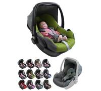 Funda de repuesto para capazo de bebé, compatible con Maxi-Cosi Pebble, juego completo de fundas de asiento de 5 piezas con acolchado para cinturón de seguridad, capota y reposacabezas (jaspeado