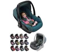 Funda de repuesto para capazo de bebé, compatible con Maxi-Cosi Pebble, juego completo de fundas de asiento de 5 piezas con acolchado para cinturón de seguridad, capota y reposacabezas (estrellas