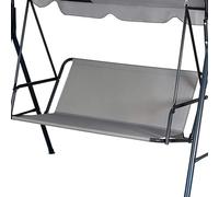 Funda de repuesto para columpio de jardín, funda de repuesto para silla de jardín, tejido Oxford 900D, resistente al agua, resistente a desgarros, para columpio de 2 y 3 plazas (gris, 148 x 50 x 50 cm