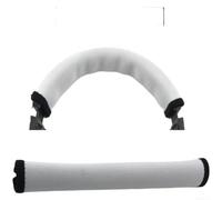 Funda de repuesto para diadema Audio Technica M50X M40X M30X MSR7 - Cojín protector elástico para la diadema fácil de instalar, color gris (blanco)