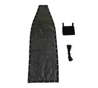 Funda de repuesto para la base del asiento, para colgar silla columpio, material textileno para interiores y exteriores, muebles de jardín, color negro y gris (1 pieza con bolsillos)