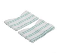 Funda de repuesto para limpiaparabrisas Leifheit para azulejos y bañeras, almohadilla de limpieza de microfibra con solapa de goma elástica, lavable a 40 °C, alta absorción (paquete de 2)