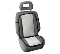 Funda De Respaldo Para Auto Universal A Resortes Tejido Ventilado Gris Lampa