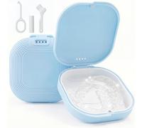 Funda de retención con orificios de ventilación, funda de alineación para Invisalign, kit de alineador portátil, forro de silicona extraíble, caja de almacenamiento de ortodoncia, cierre magnético